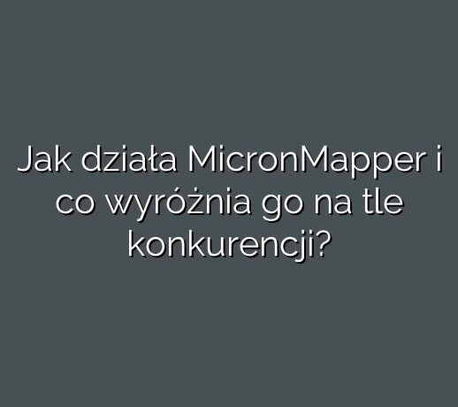 Jak działa MicronMapper i co wyróżnia go na tle konkurencji?