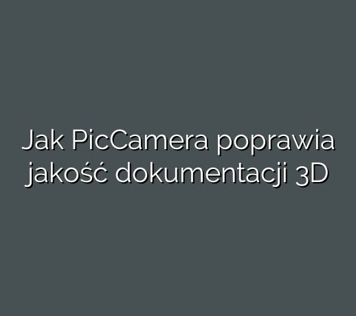 Jak PicCamera poprawia jakość dokumentacji 3D